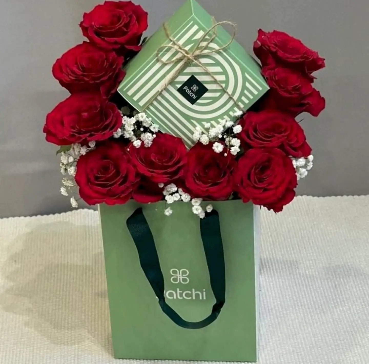 Flower Arrangement With Patchi Chocolate 7