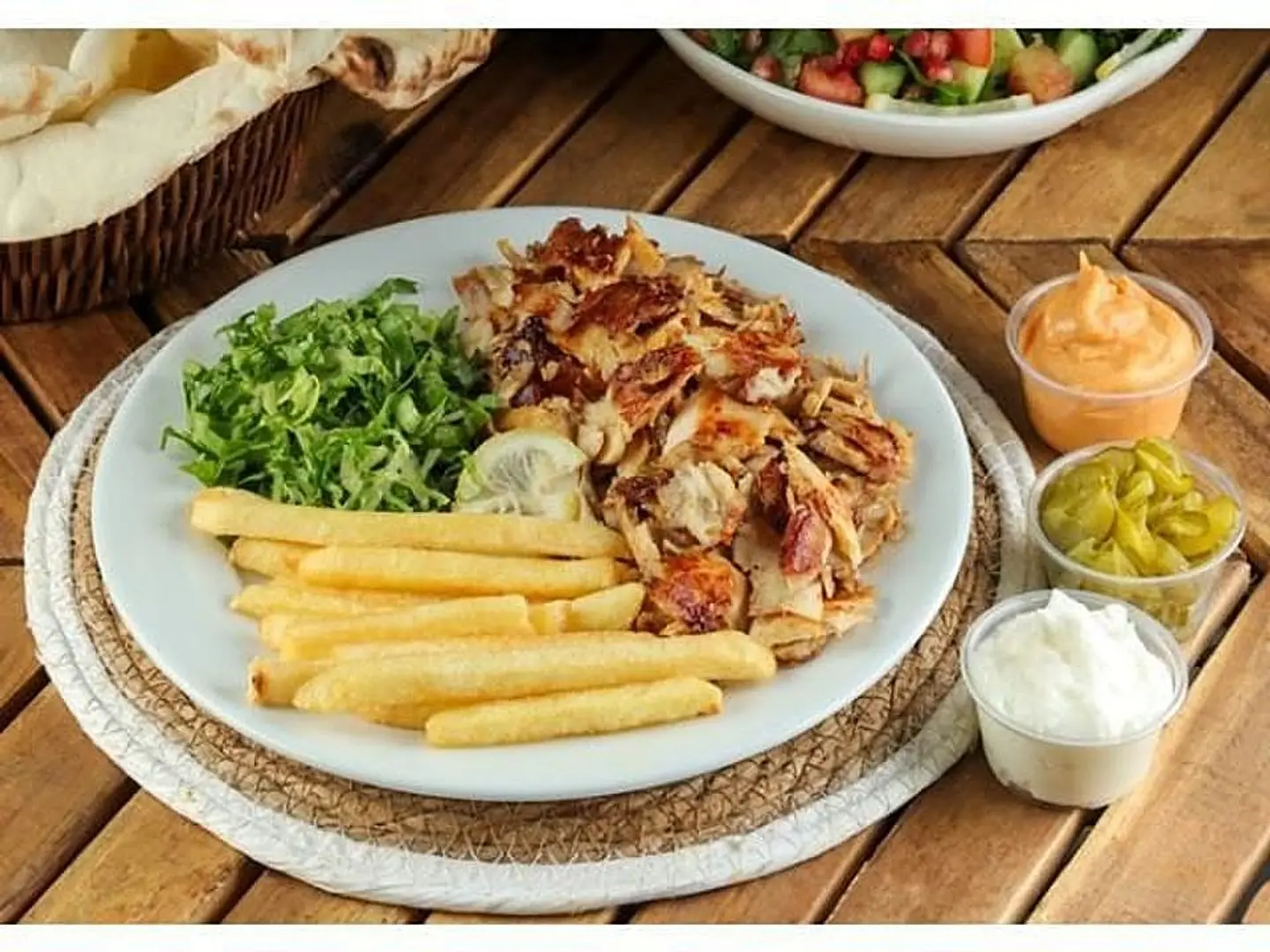 صحن شاورما دجاج فرط