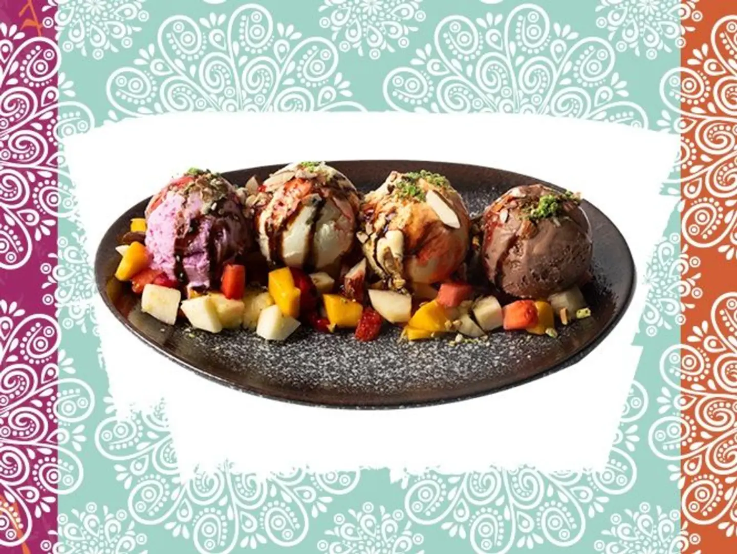 Fruit Salad With Ice Cream