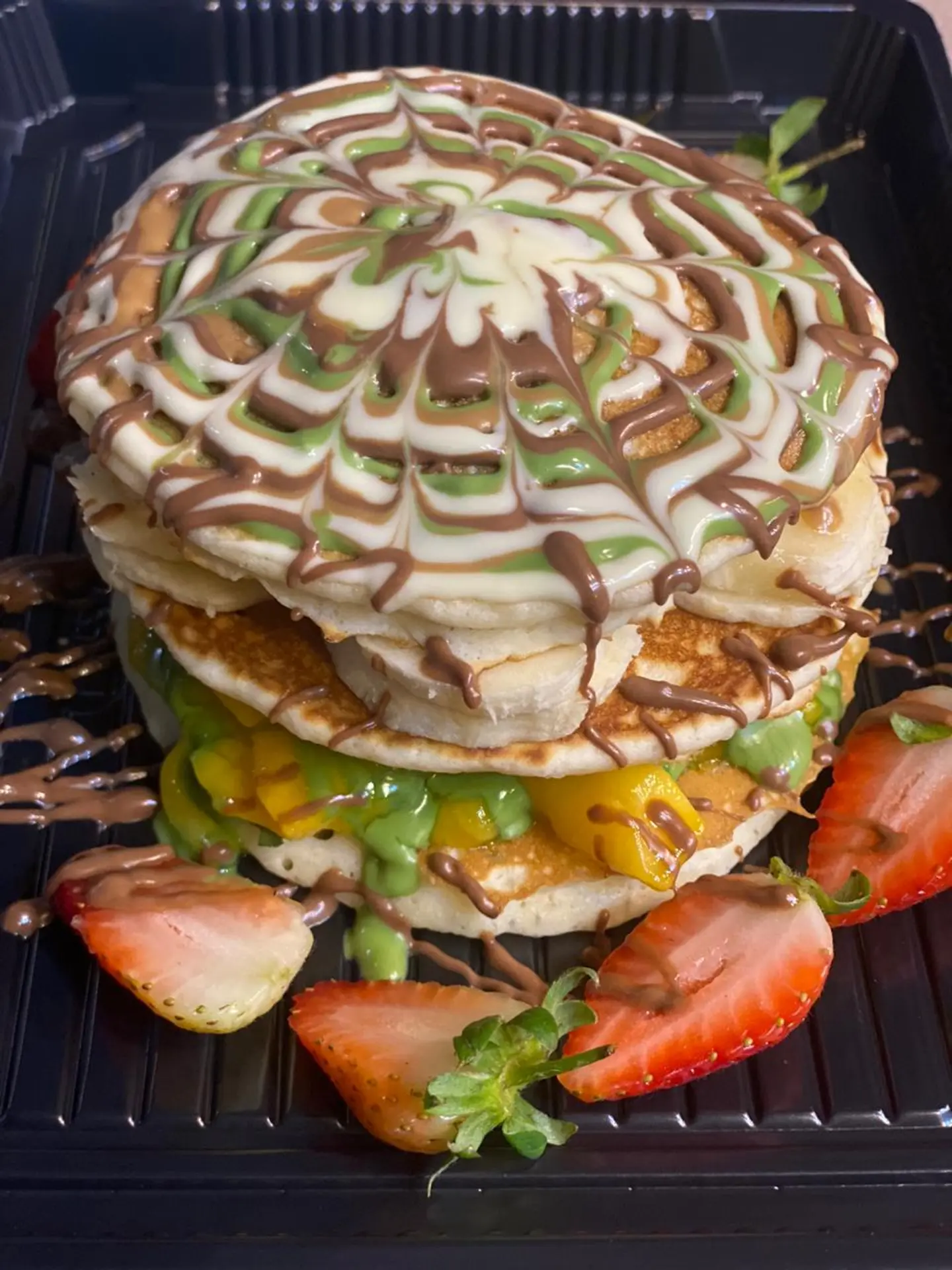 Pancake Pop With Banana And Mango Filling