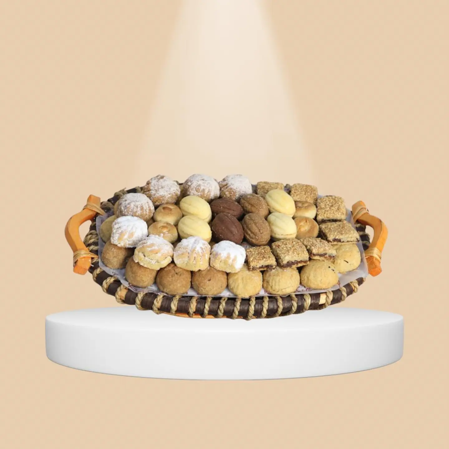 سلة خزف بيضاوي معمول مشكل خاص مع جوزية