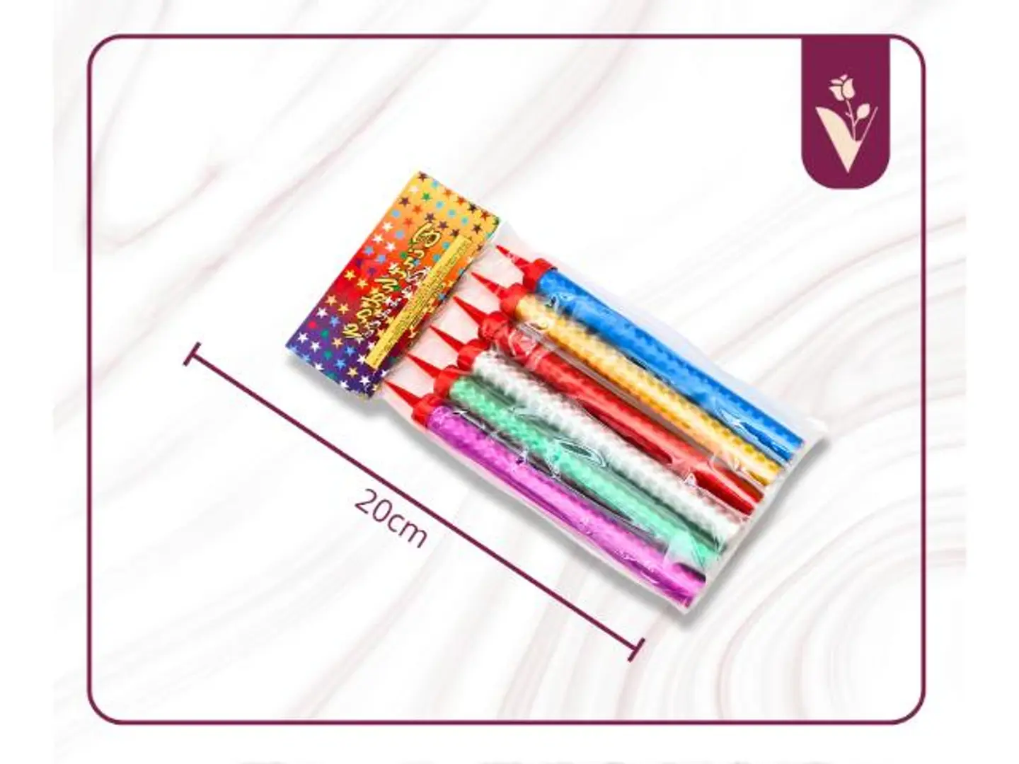 شموع شرار الكيك 6 قطع وسط