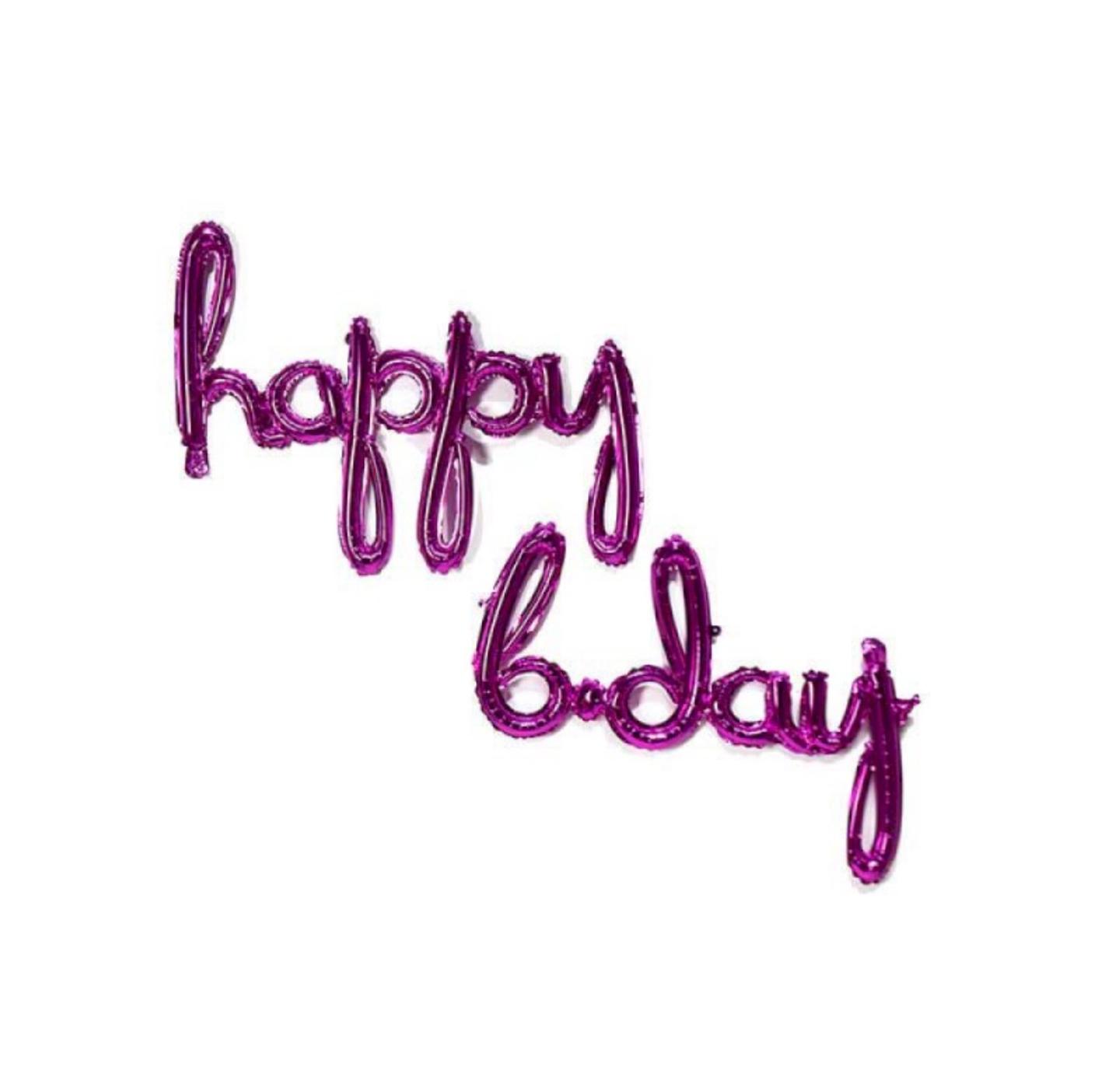 بالون عيد ميلاد سعيد وردي غامق