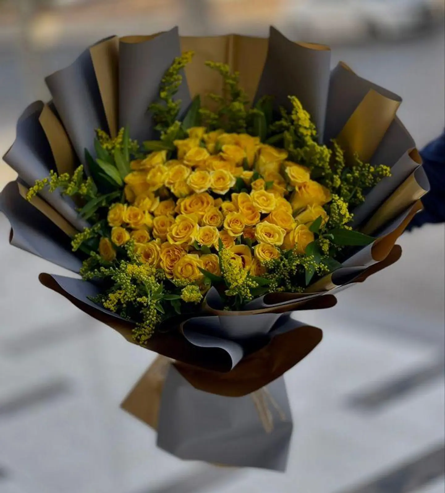 Yellow Baby Rose Bouquet