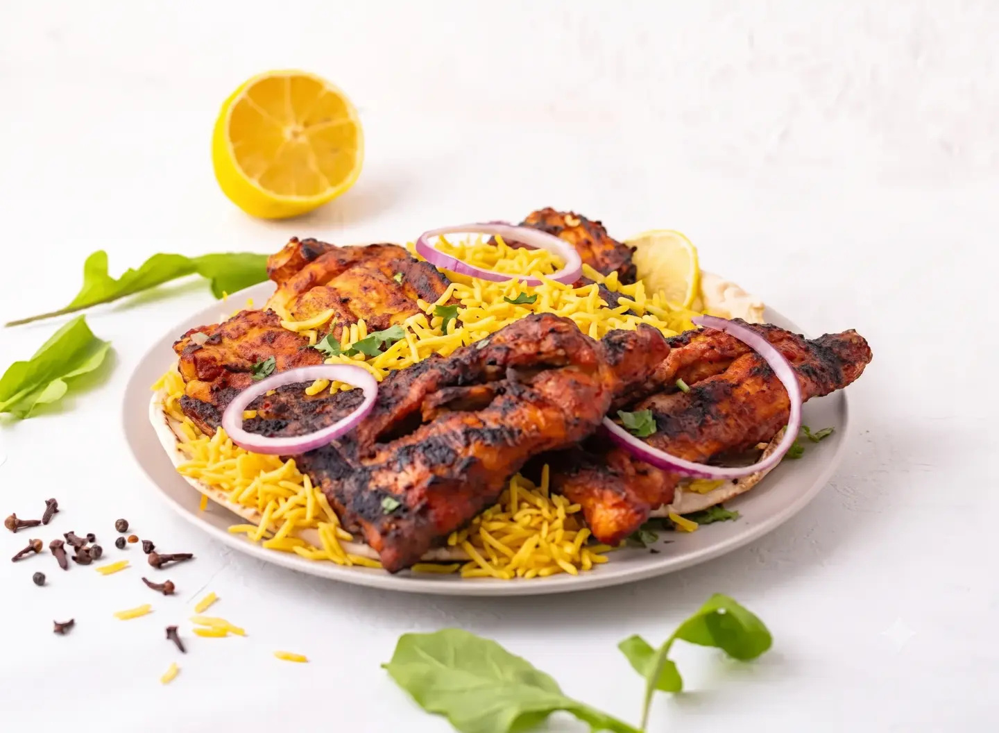 Half Chicken With Rice And Half Free