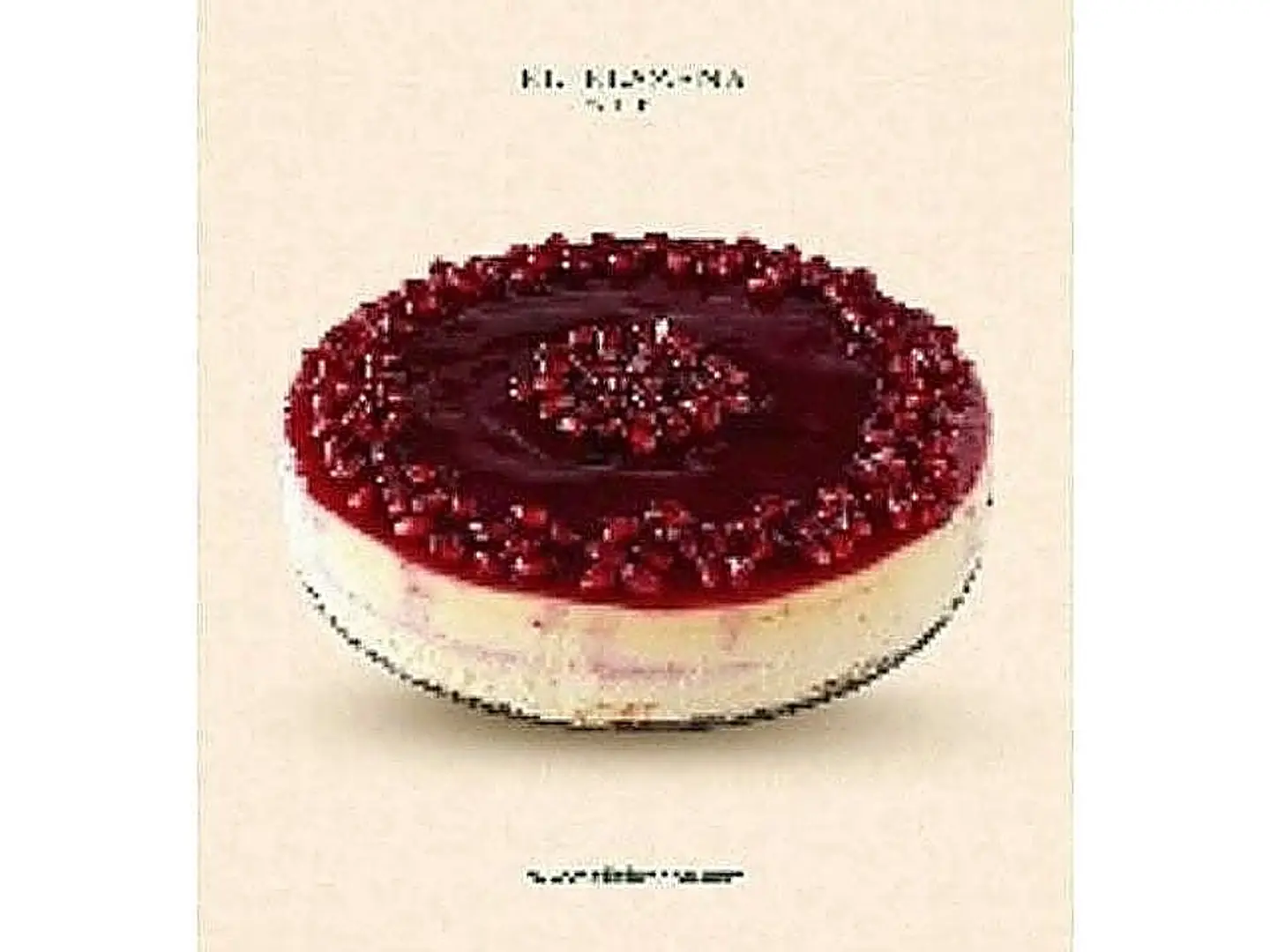 Pomegranate Cheesecake 12 Persons