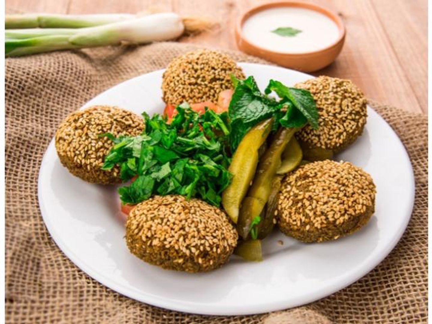 Two Stuffed Falafel Pieces