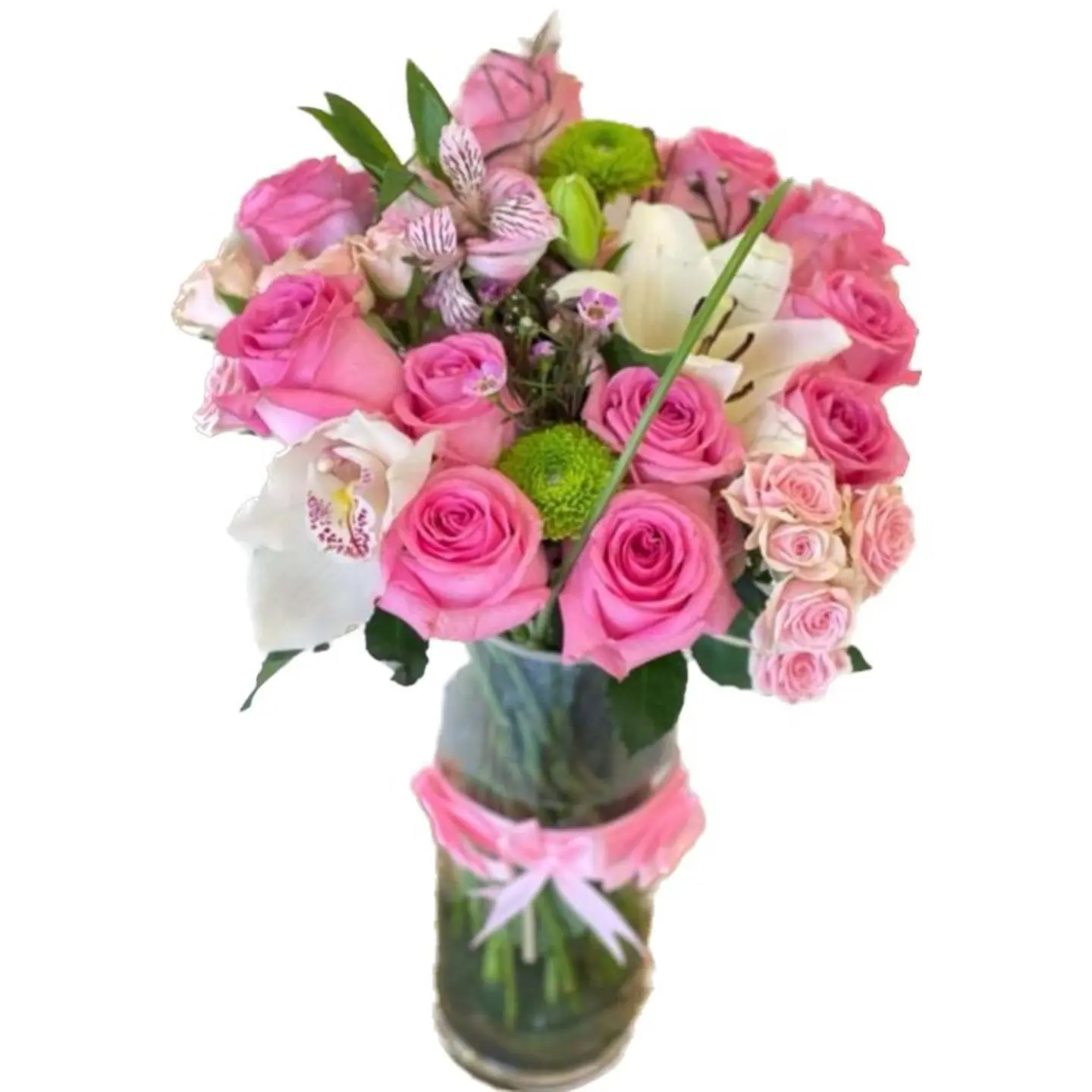 فازة ورد ابيض ووردي F3