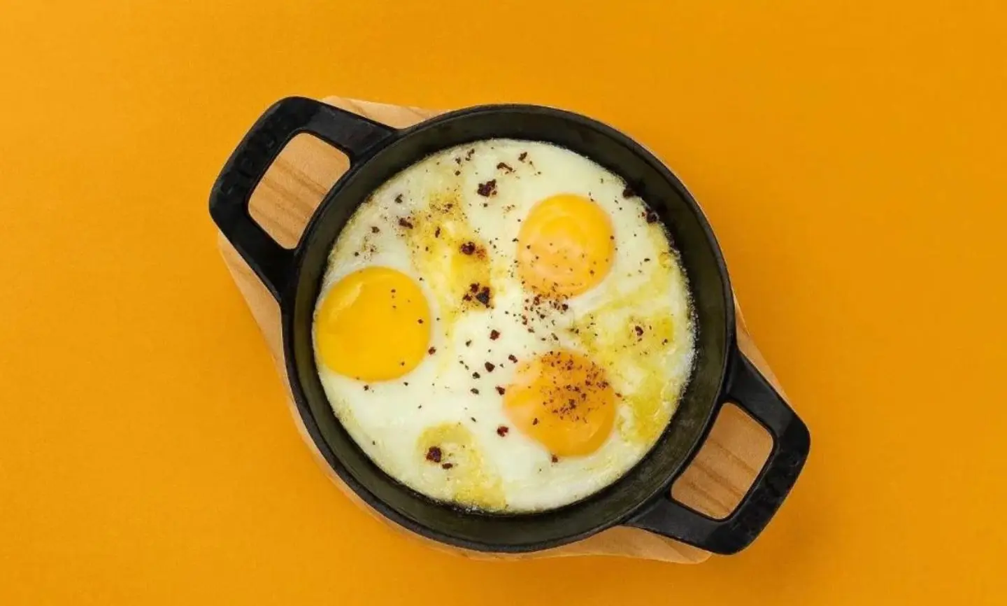 Sunny Side Up Egg With Cream Cheese Clay Pot