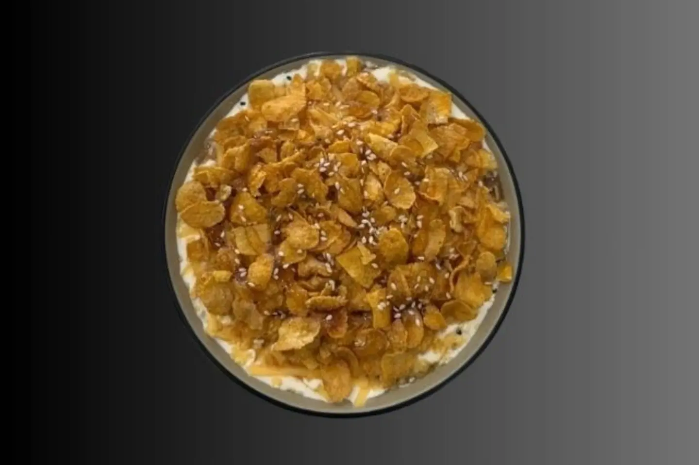 معصوب كورن فلكس قشطه عسل جبن