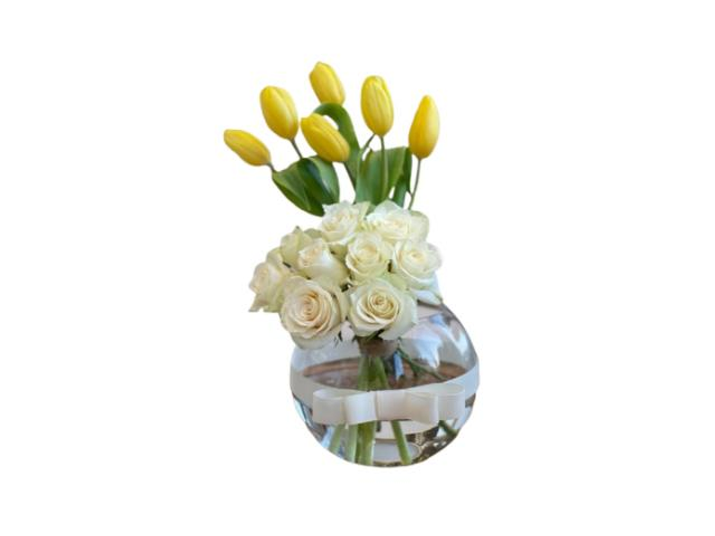White Rose Vase