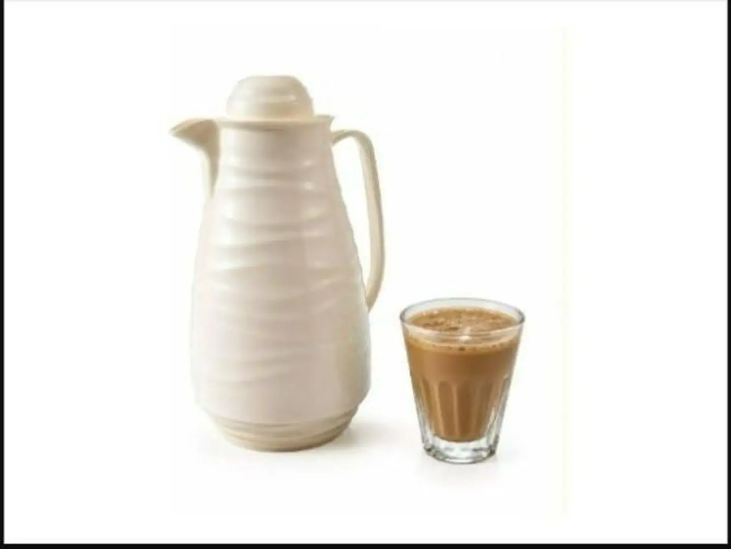 ترمس شاي كرك مع 6 اكواب ورق