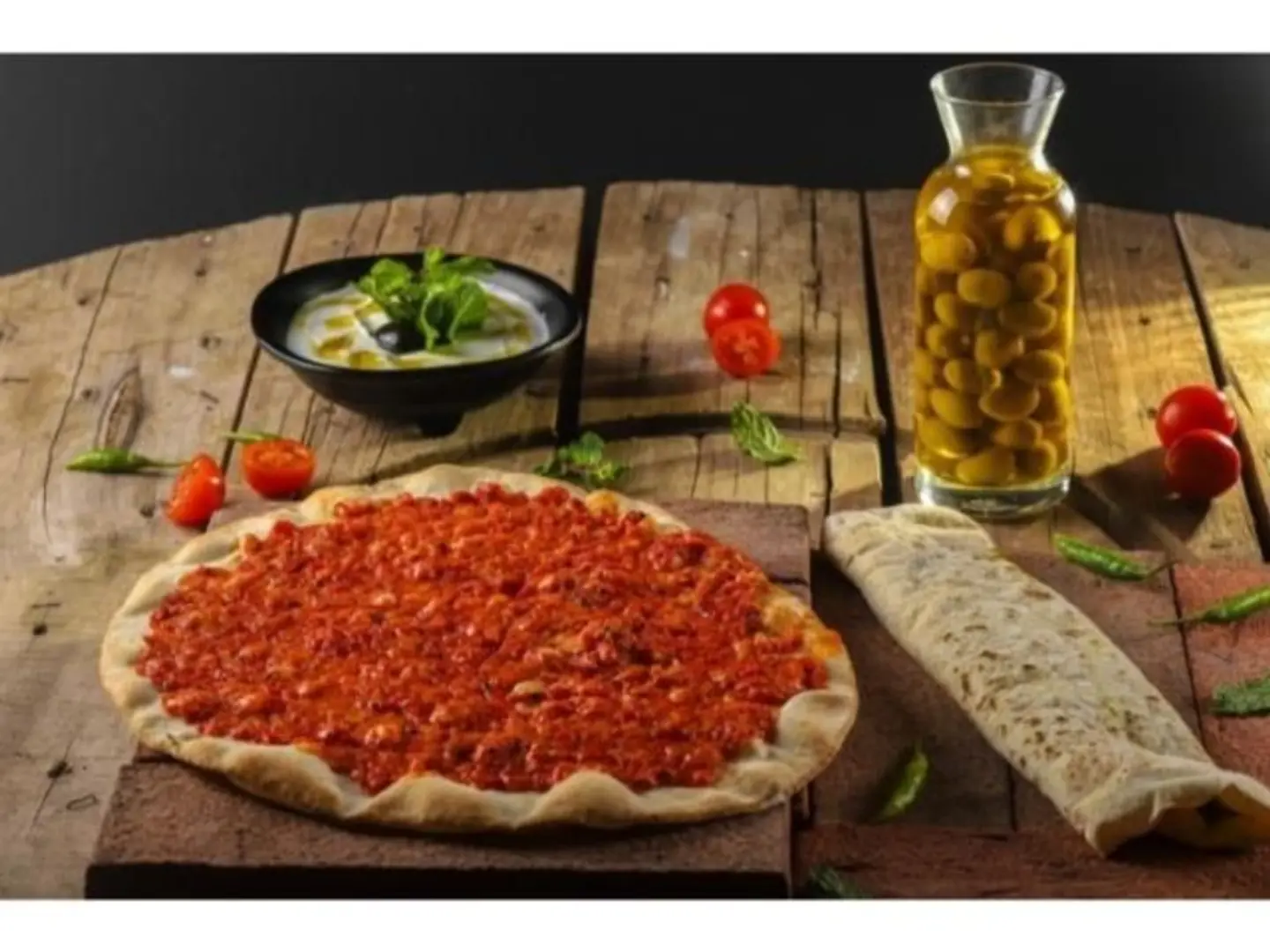 Mozzarella Cheese With Muhammara Manqusha