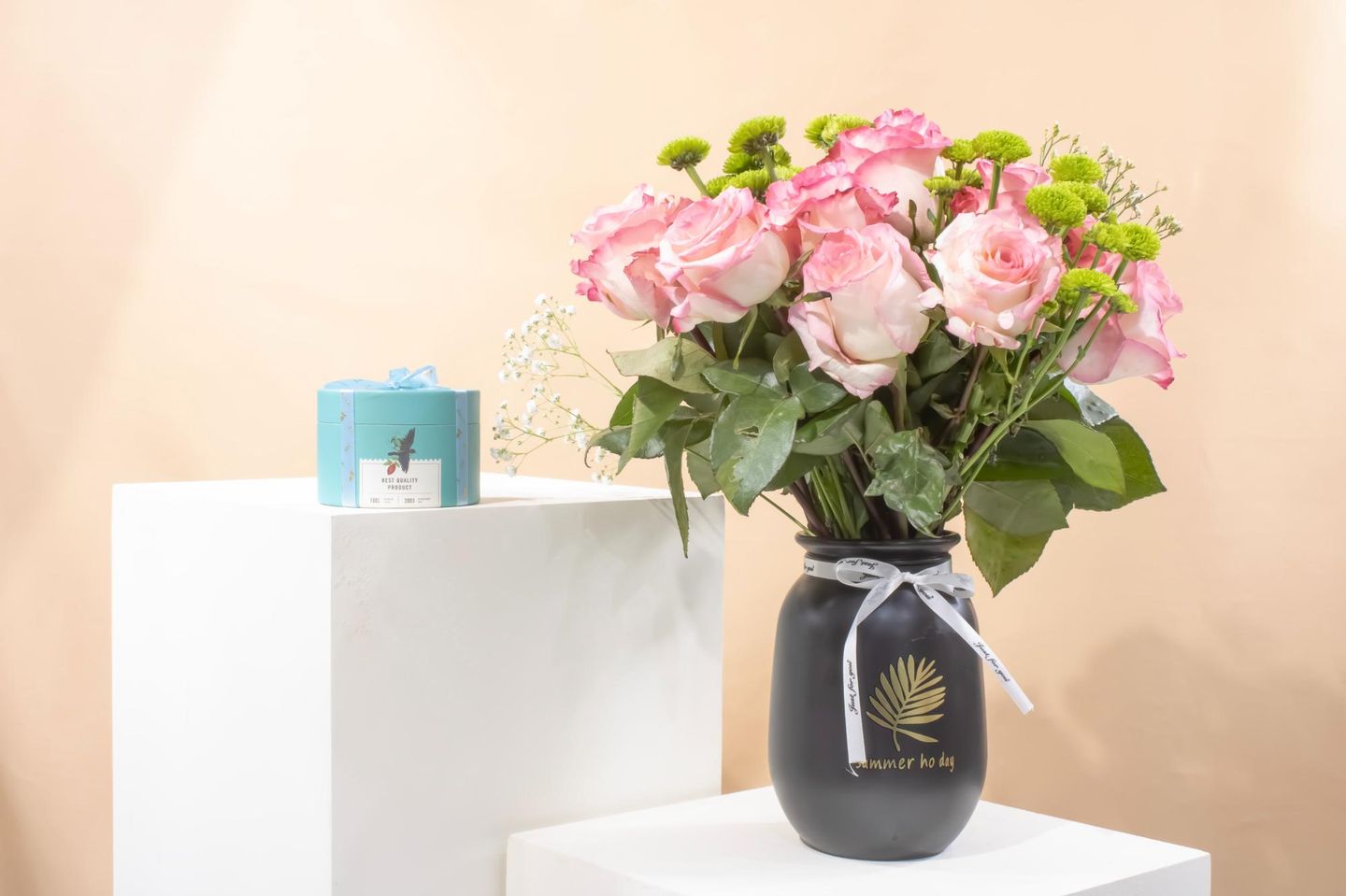 Pink Rose Vase