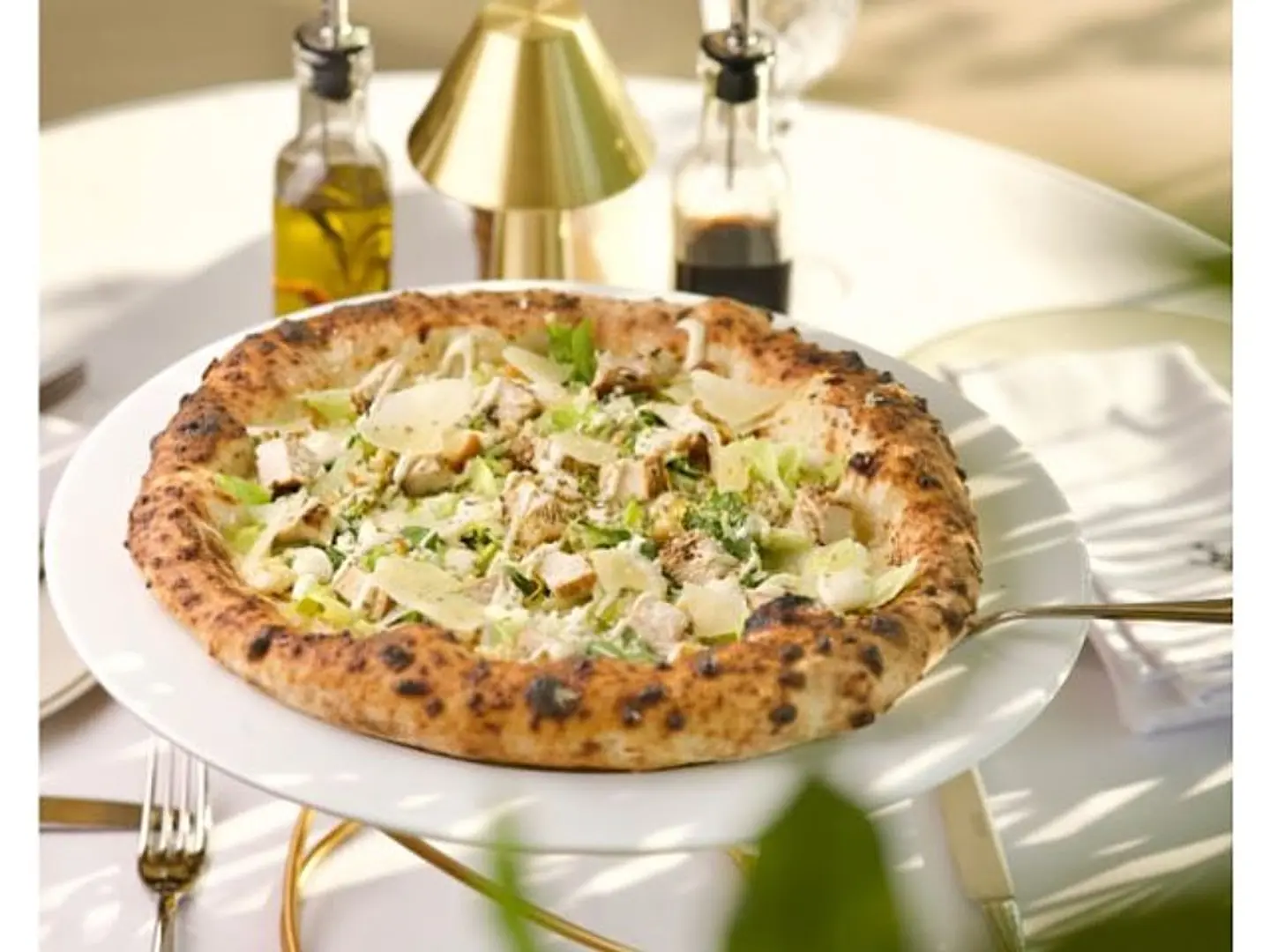 Creamy Caesar Pizza