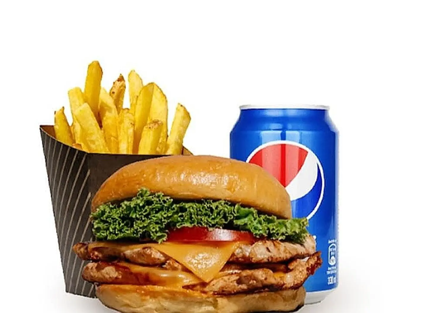 دجاج برجر دبل وجبة