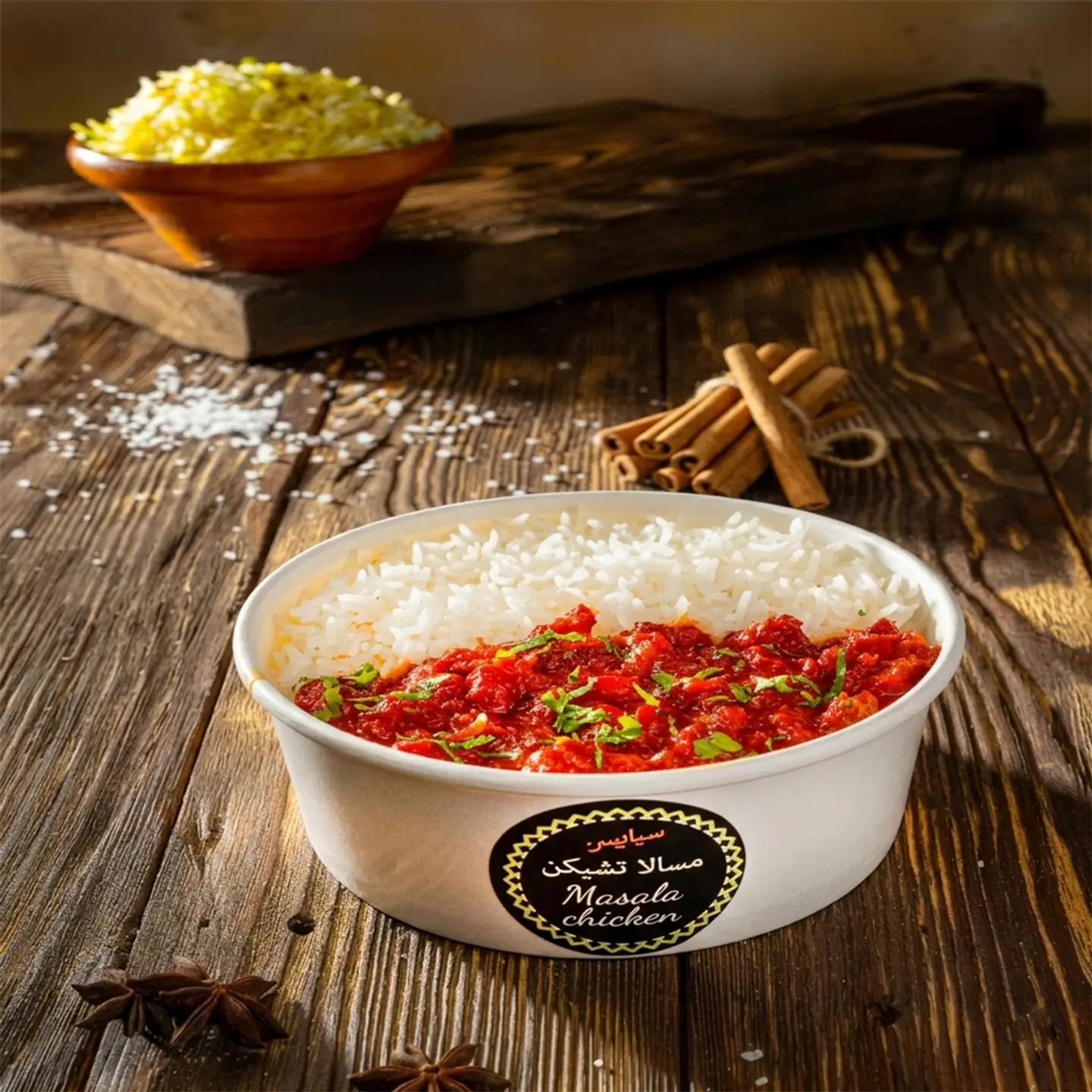 Chicken Masala With White Rice