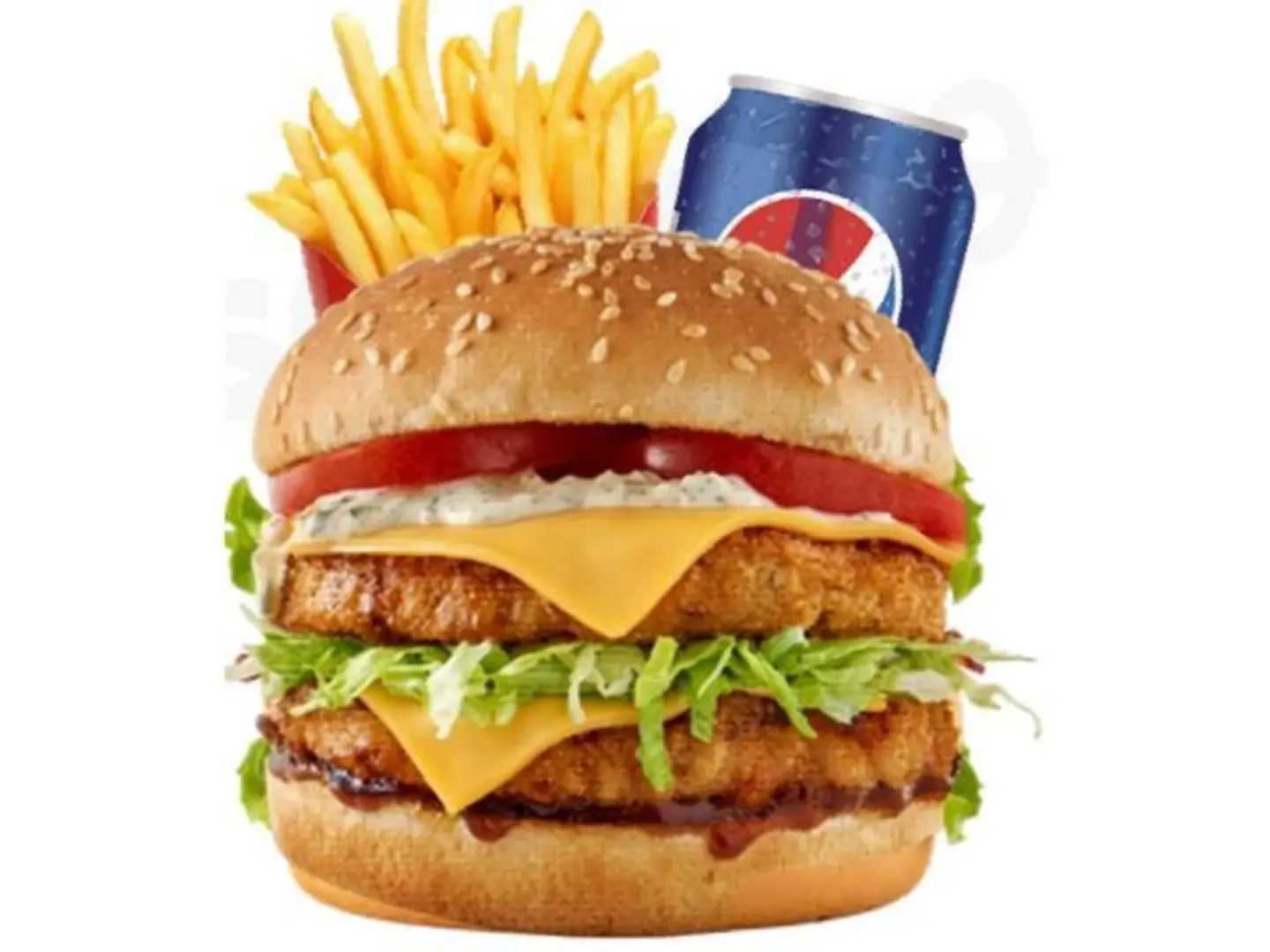 Double Grilled Chicken Burger Combo