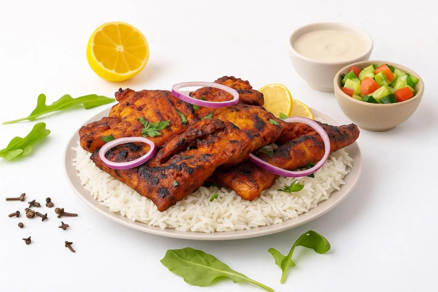 حبة دجاج مع الارز