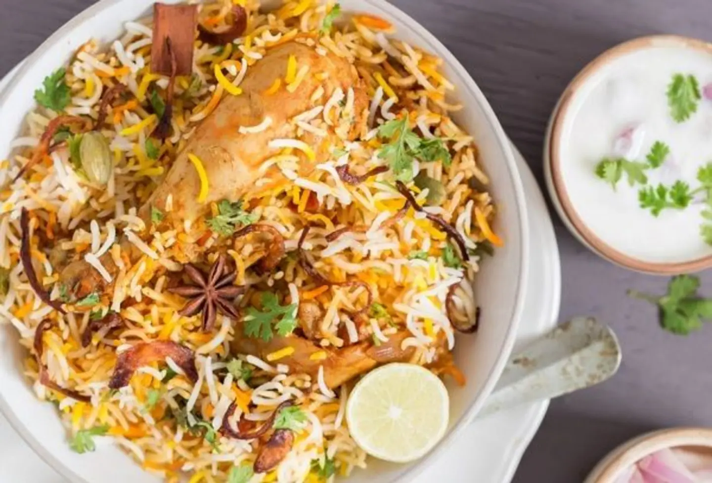 نص حبة دجاج برياني مع الارز