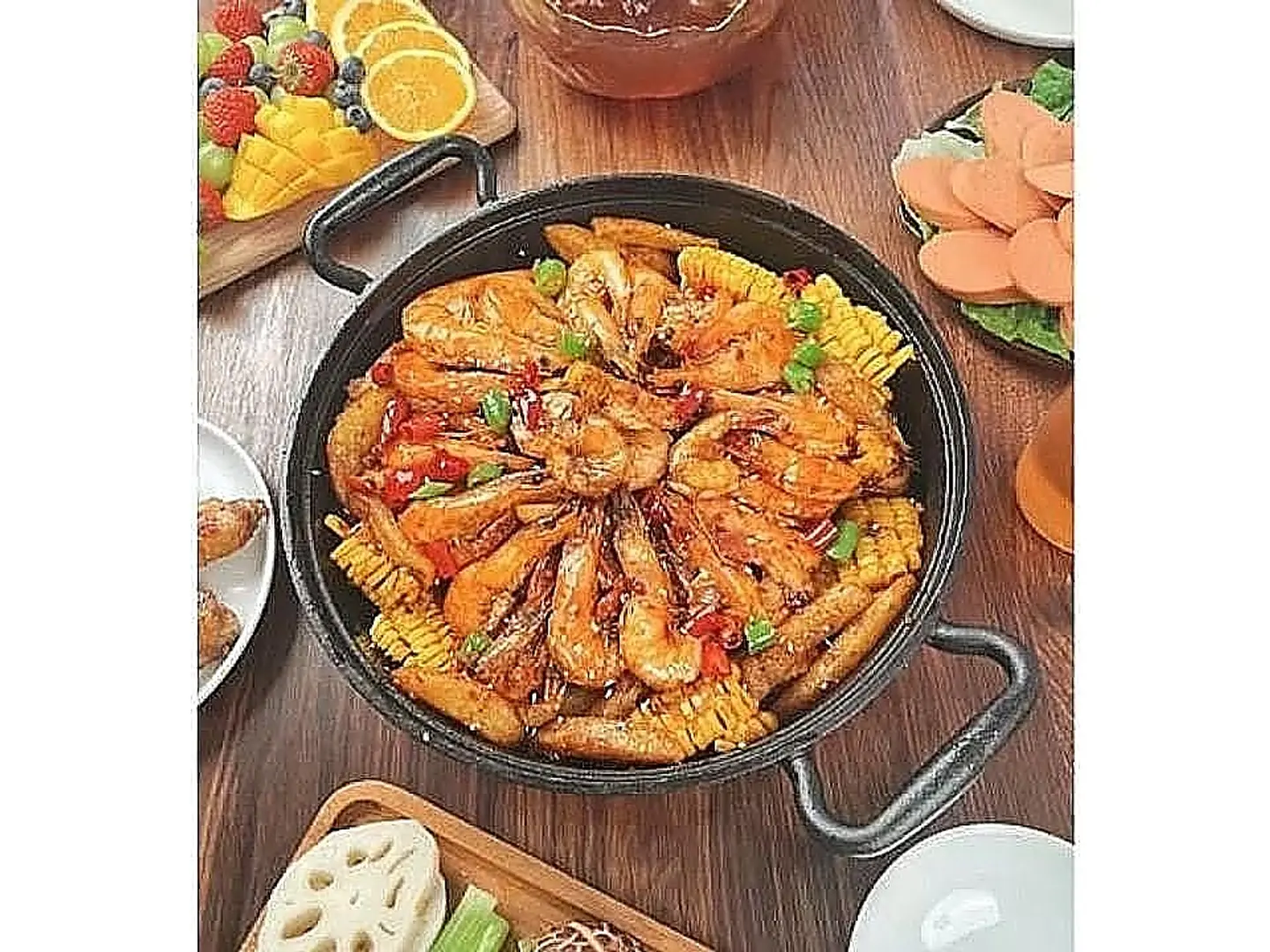 بطاطس مقليه حاره وجمبري