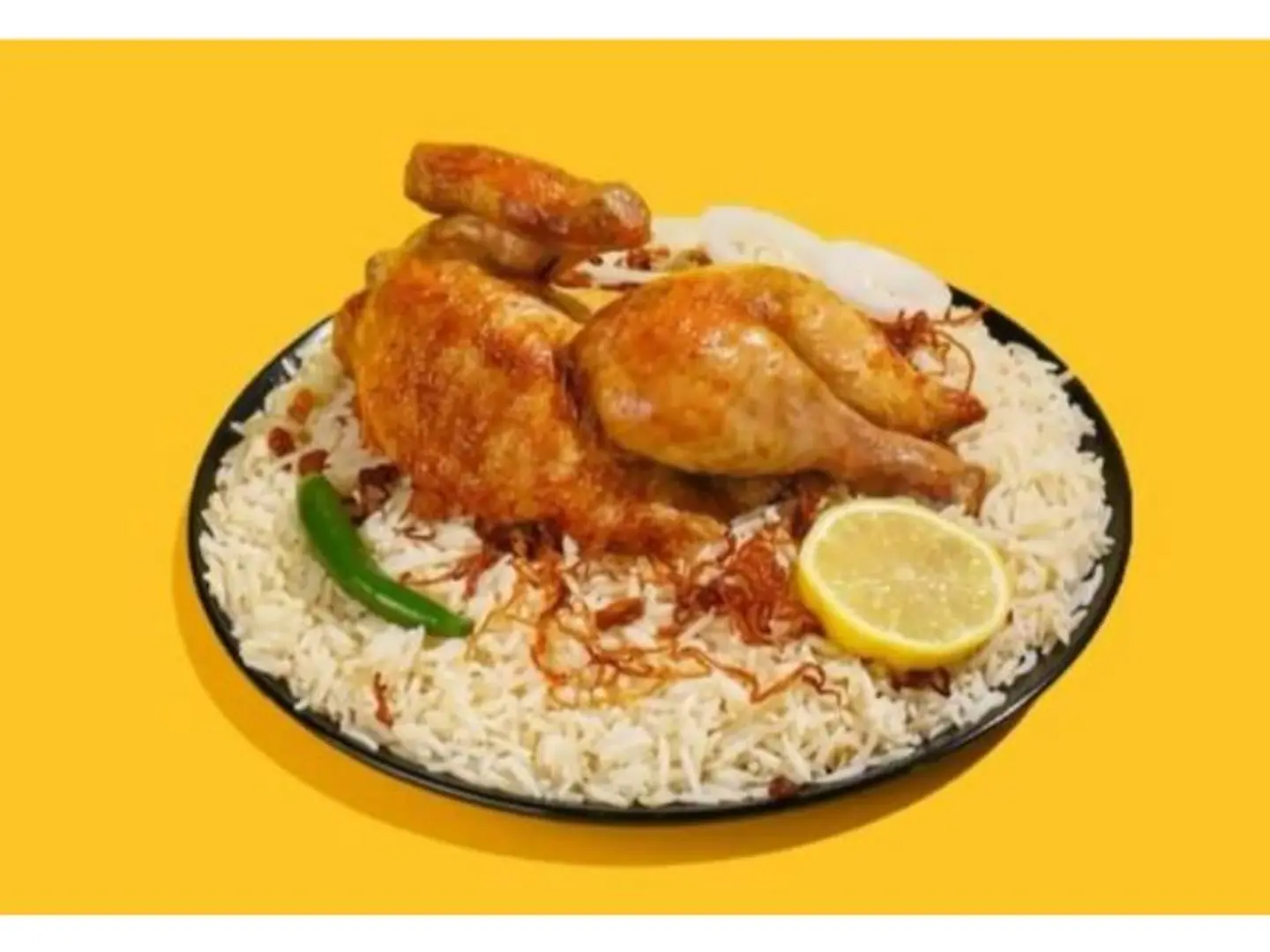 Whole Grilled Chicken With Bashawer Rice