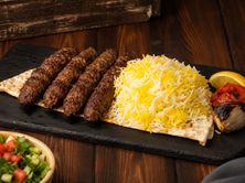 كباب لحم مع الرز
