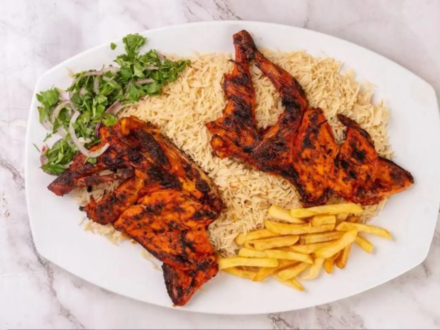 Charcoal Chicken With Rice