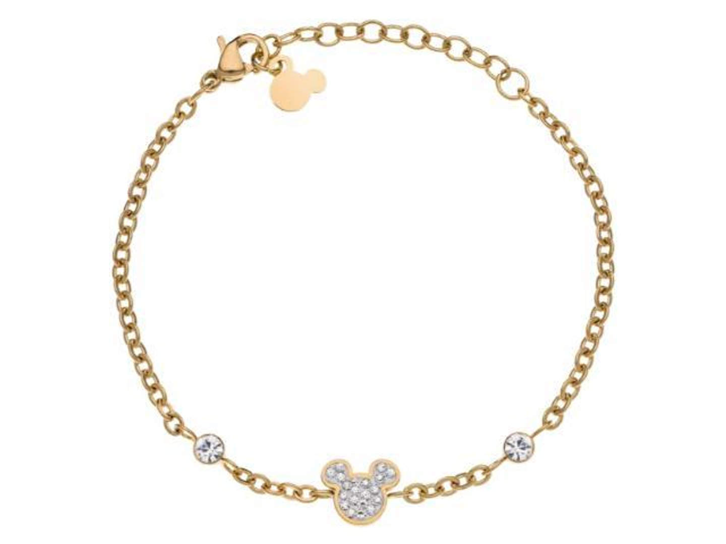 Disney Mickey Mouse With White Crystal Bracelet