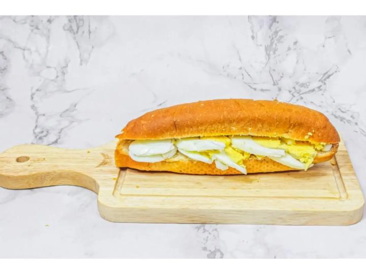 Boiled Egg Sandwich With Cheese On Samoli Bread