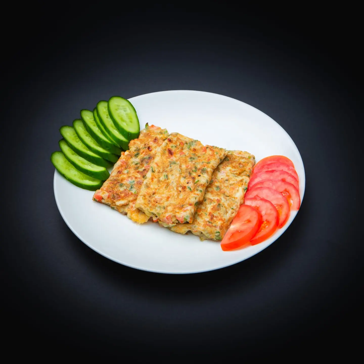 Vegetable And Cheese Omelet Plate
