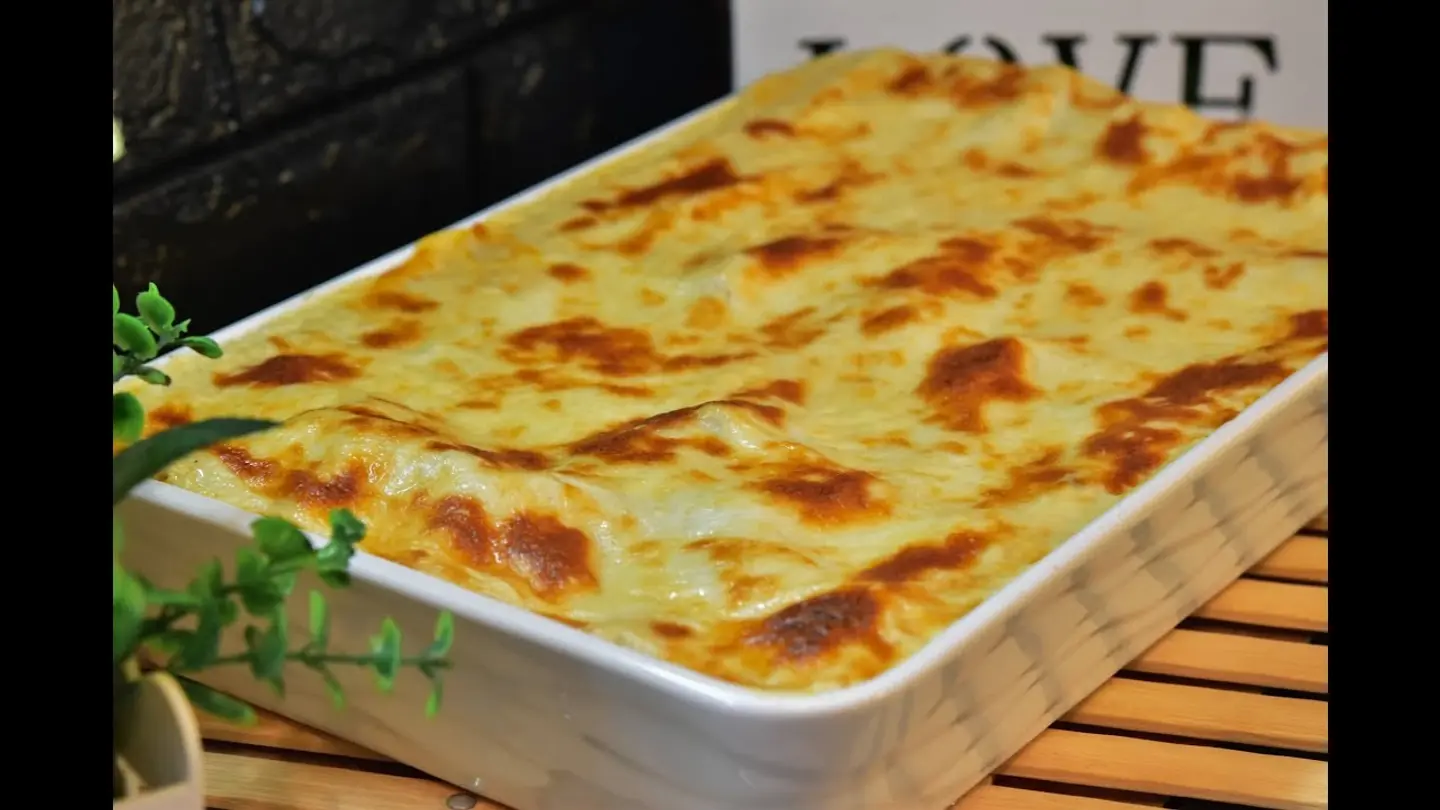 A Tray Of Lasagna Pasta