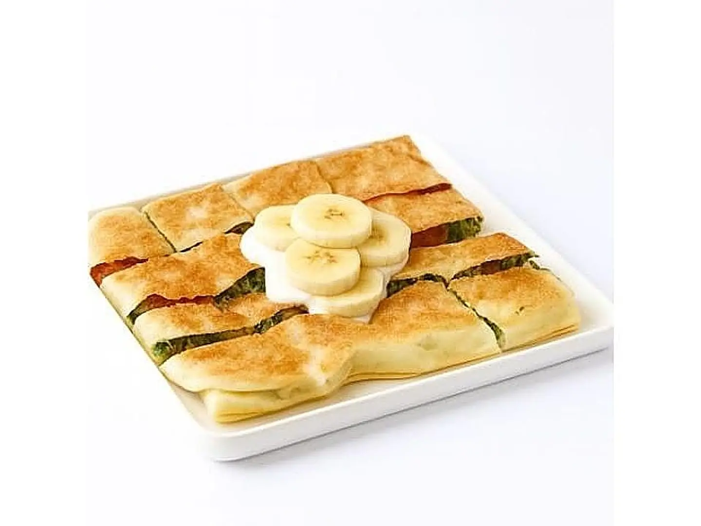 مطبق قشطة مع الموز
