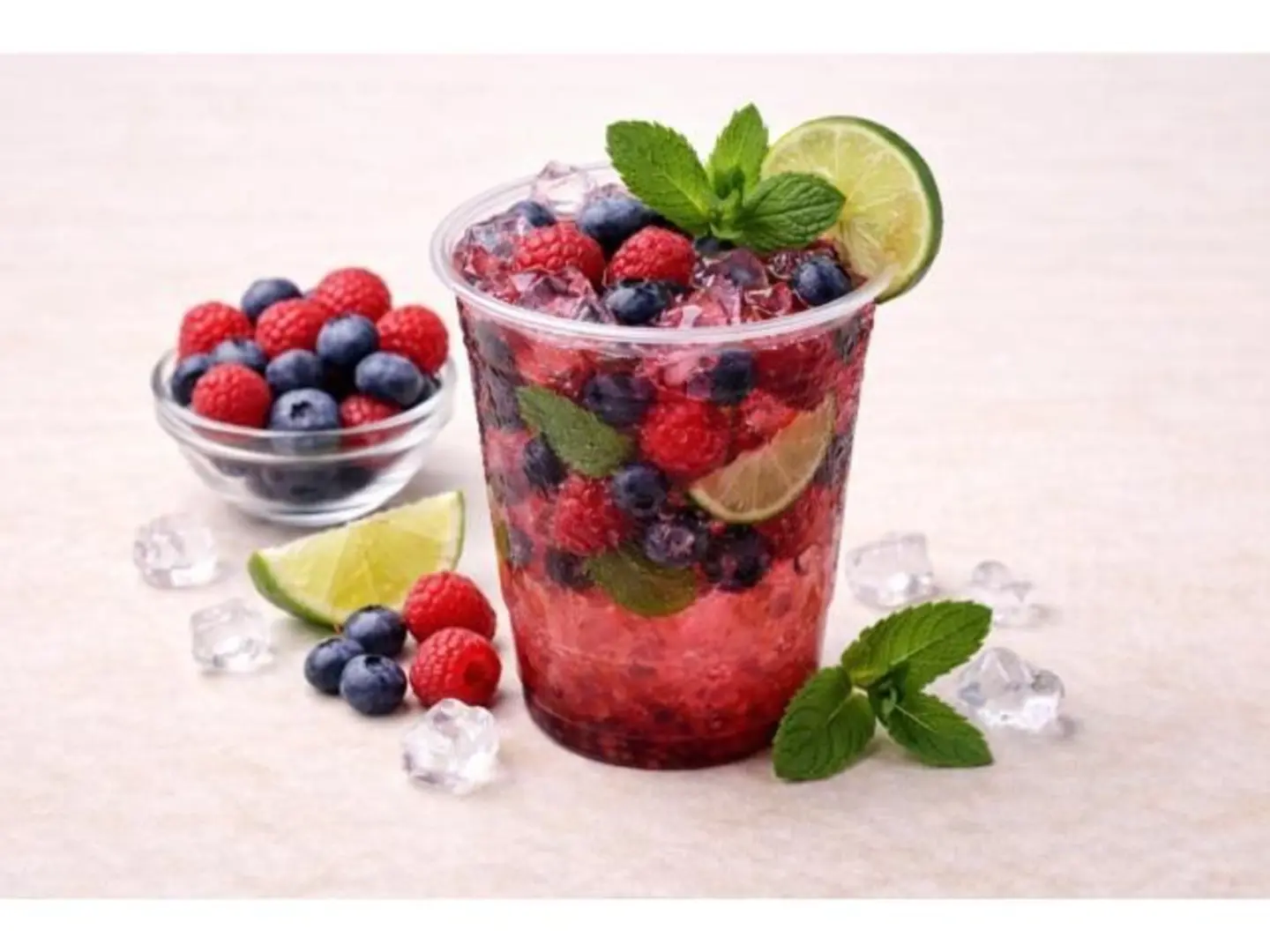 موهيتو توت أزرق وتوت أحمر