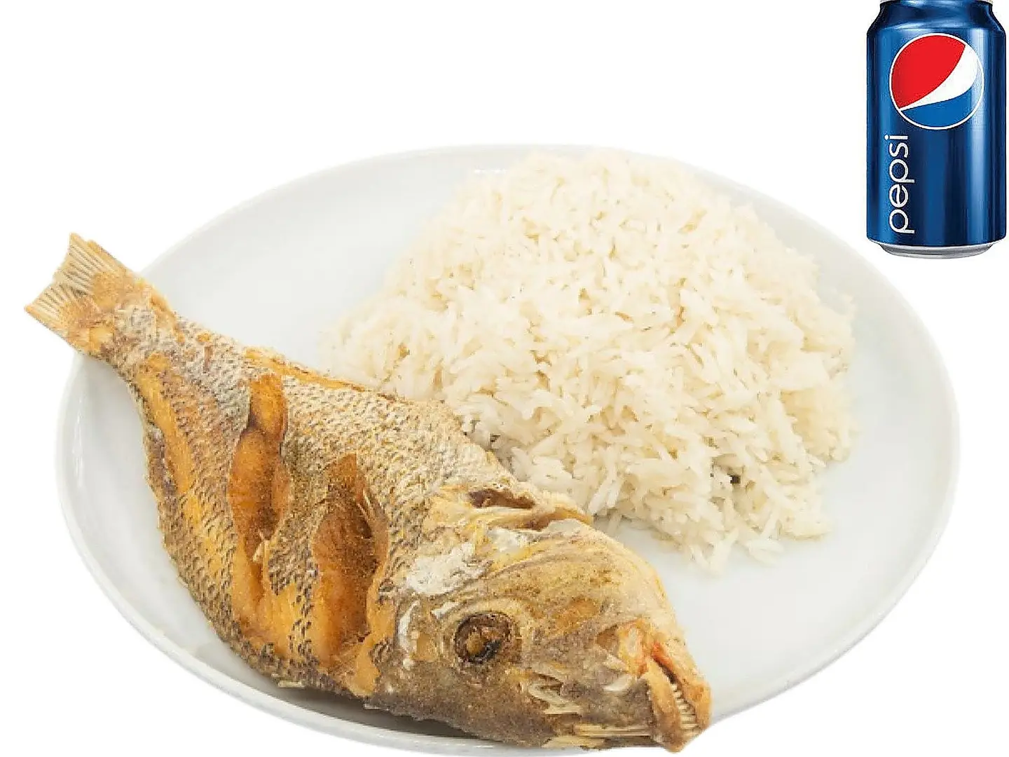 وجبة سمك شعور مع مشروب