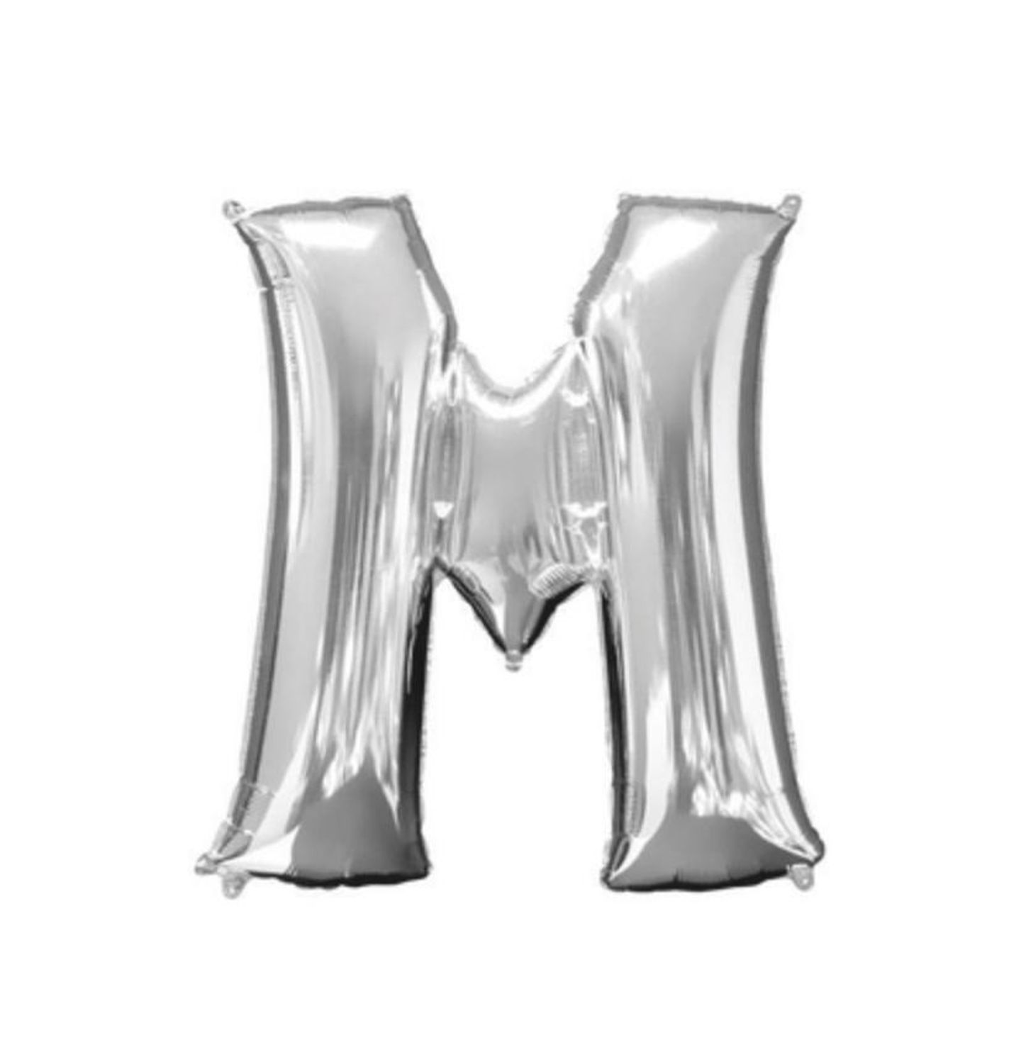 Letter M Silver Balloon
