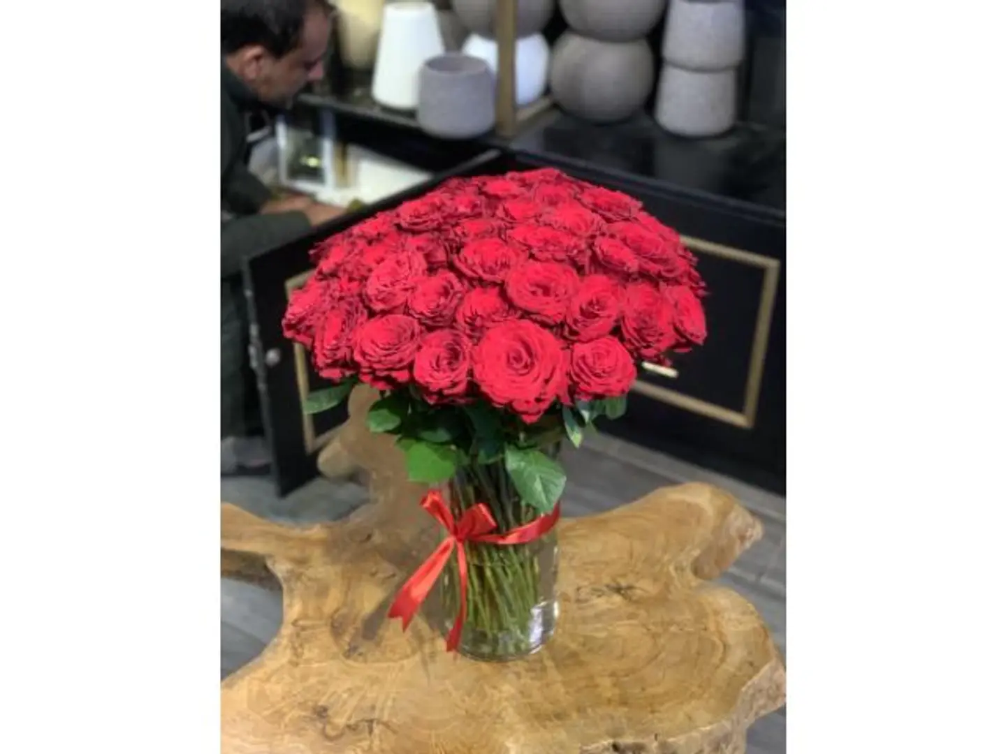 Red Rose Vase