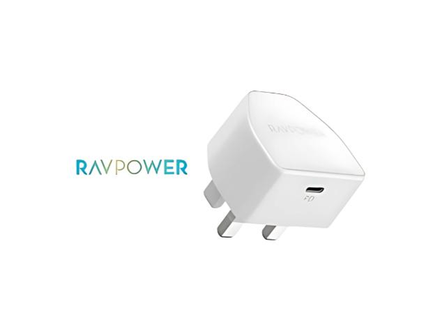 شاحن جداري راف باور 20 واط تايب سي ابيض