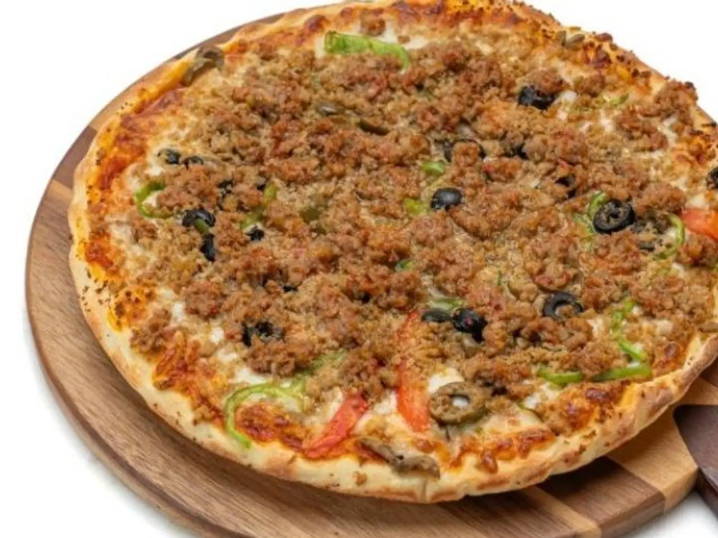 بيتزا لحم وسط