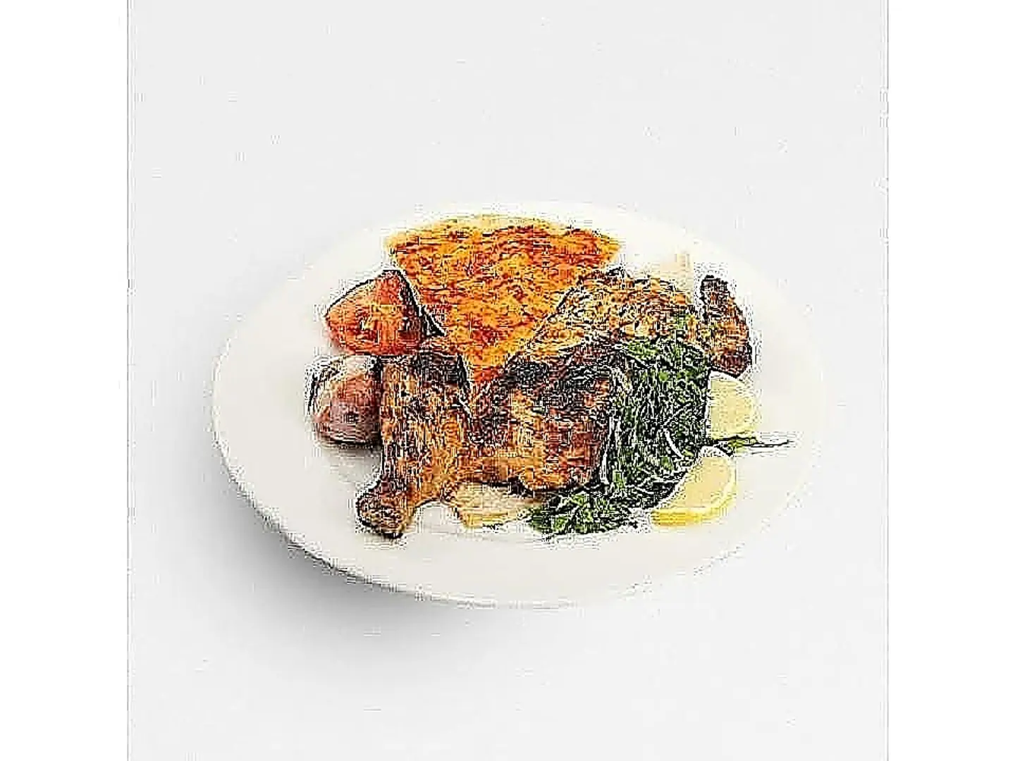 Half Grilled Chicken