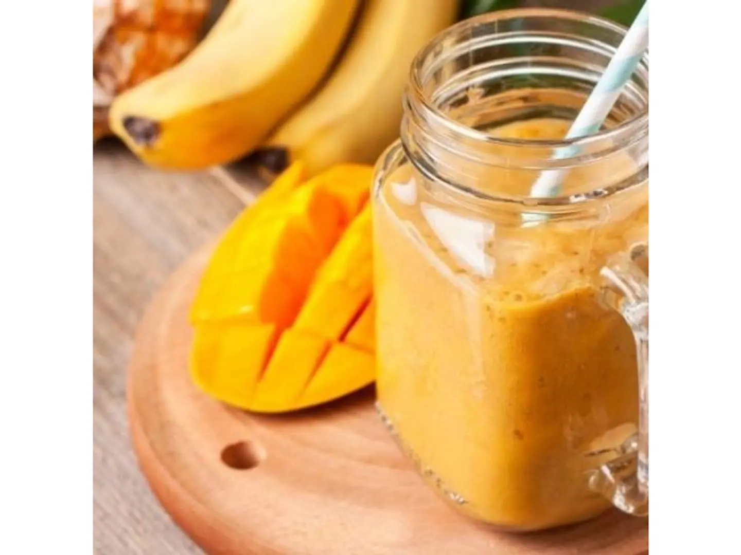 Mango, Banana And Milk Juice