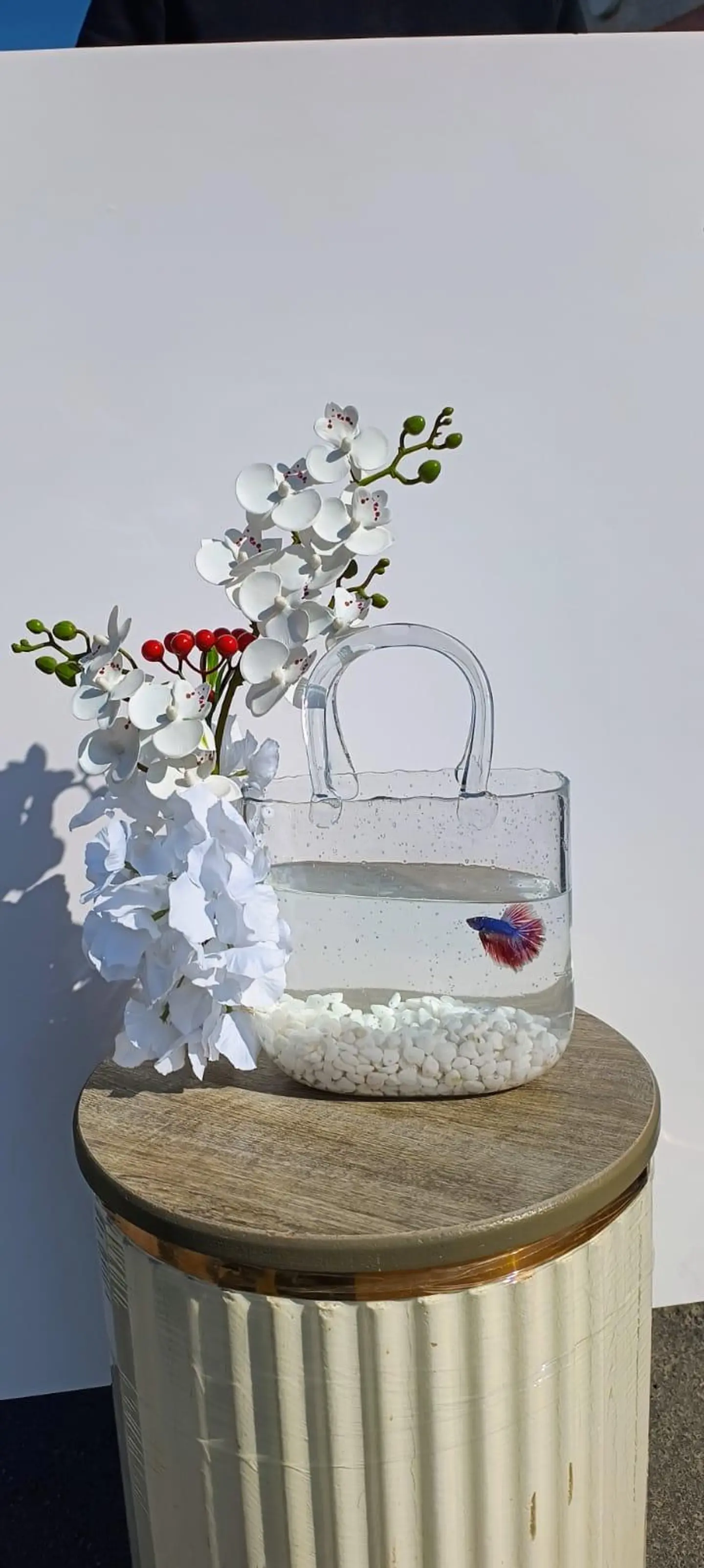 Stylish Super Glass Vase For Fish