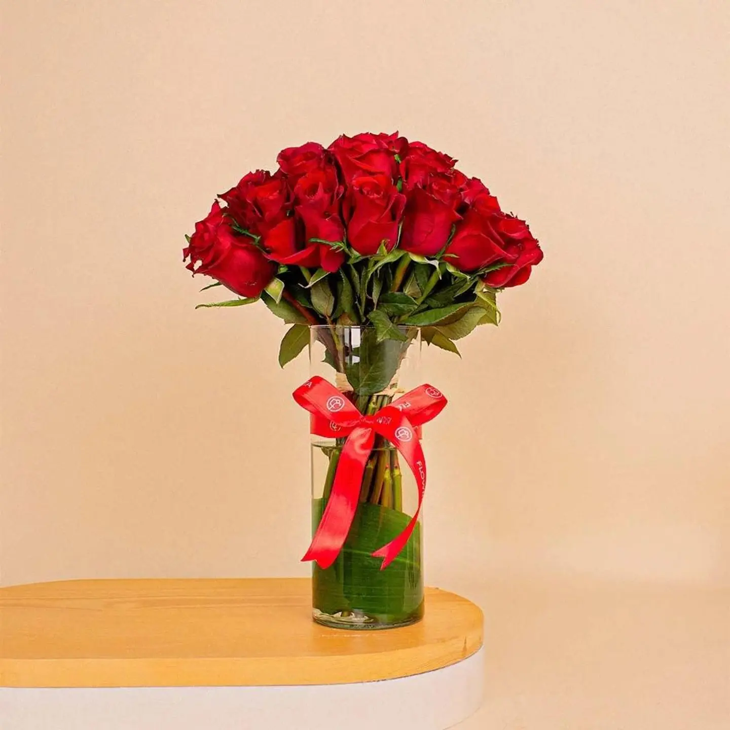 Vase Of 20 Red Roses