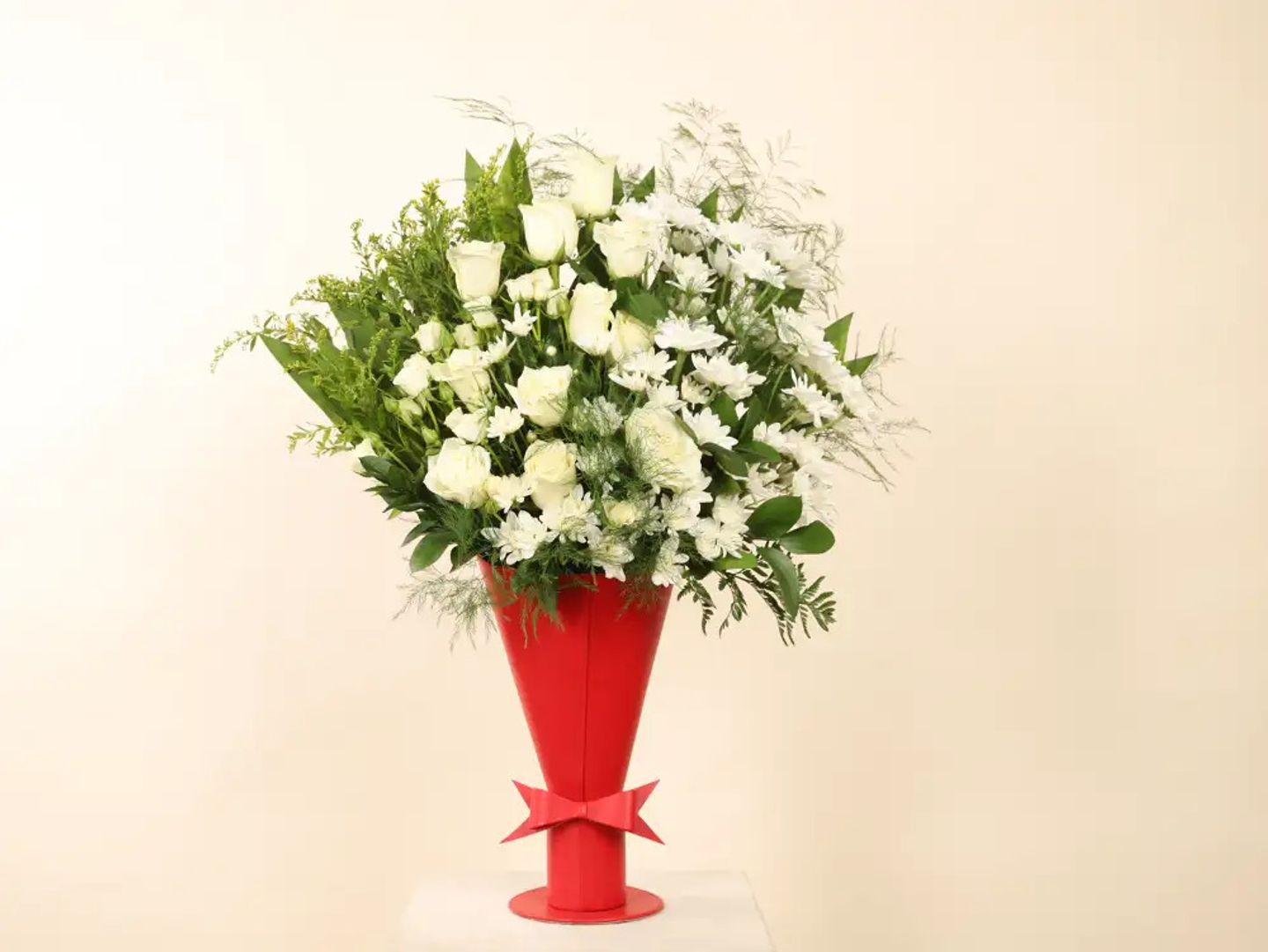 White Leather Pance Bouquet