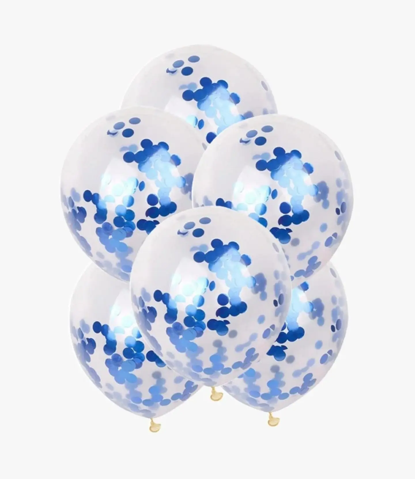 Dark Blue Confetti Balloons Bouquet
