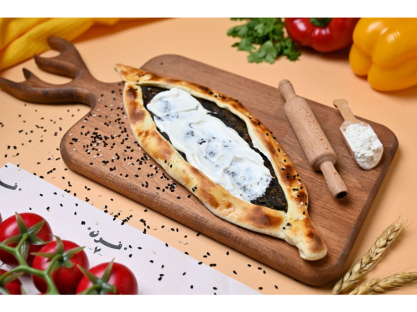 سبانخ مع جبنة الفيتا