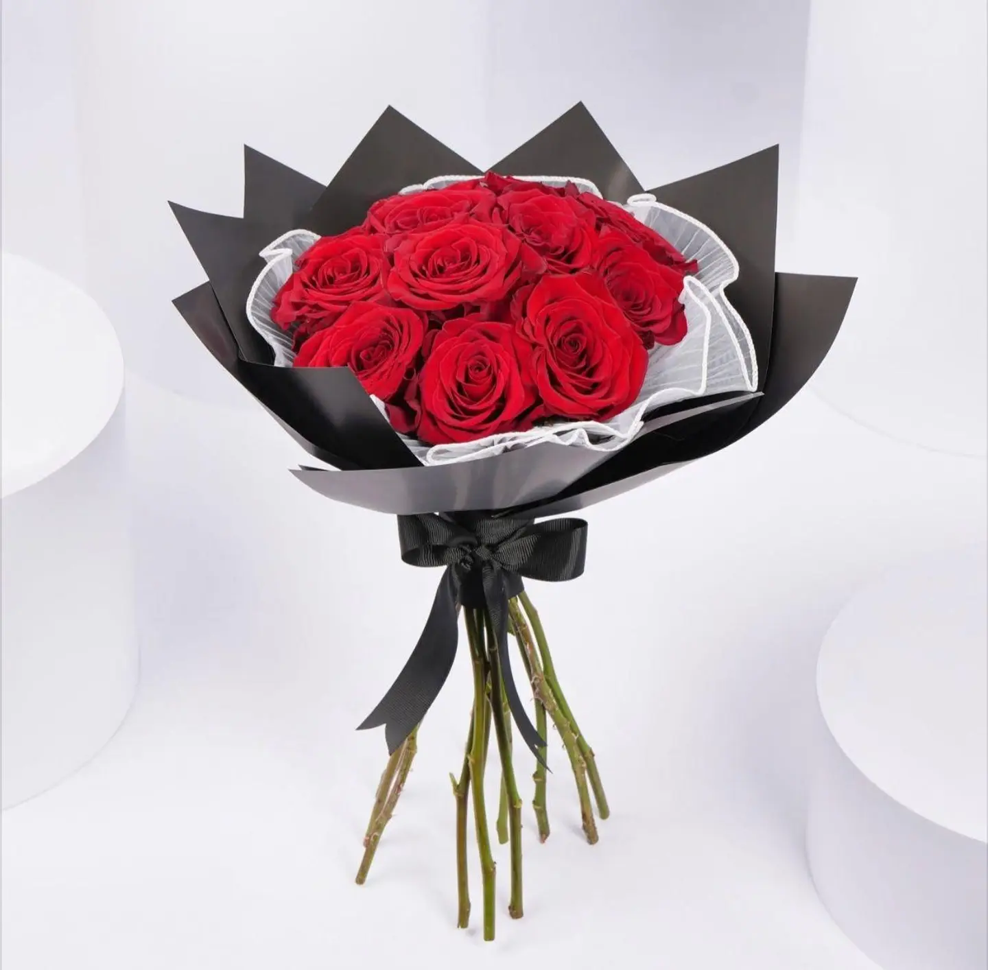 باقه ورد احمر تغليف فخامه