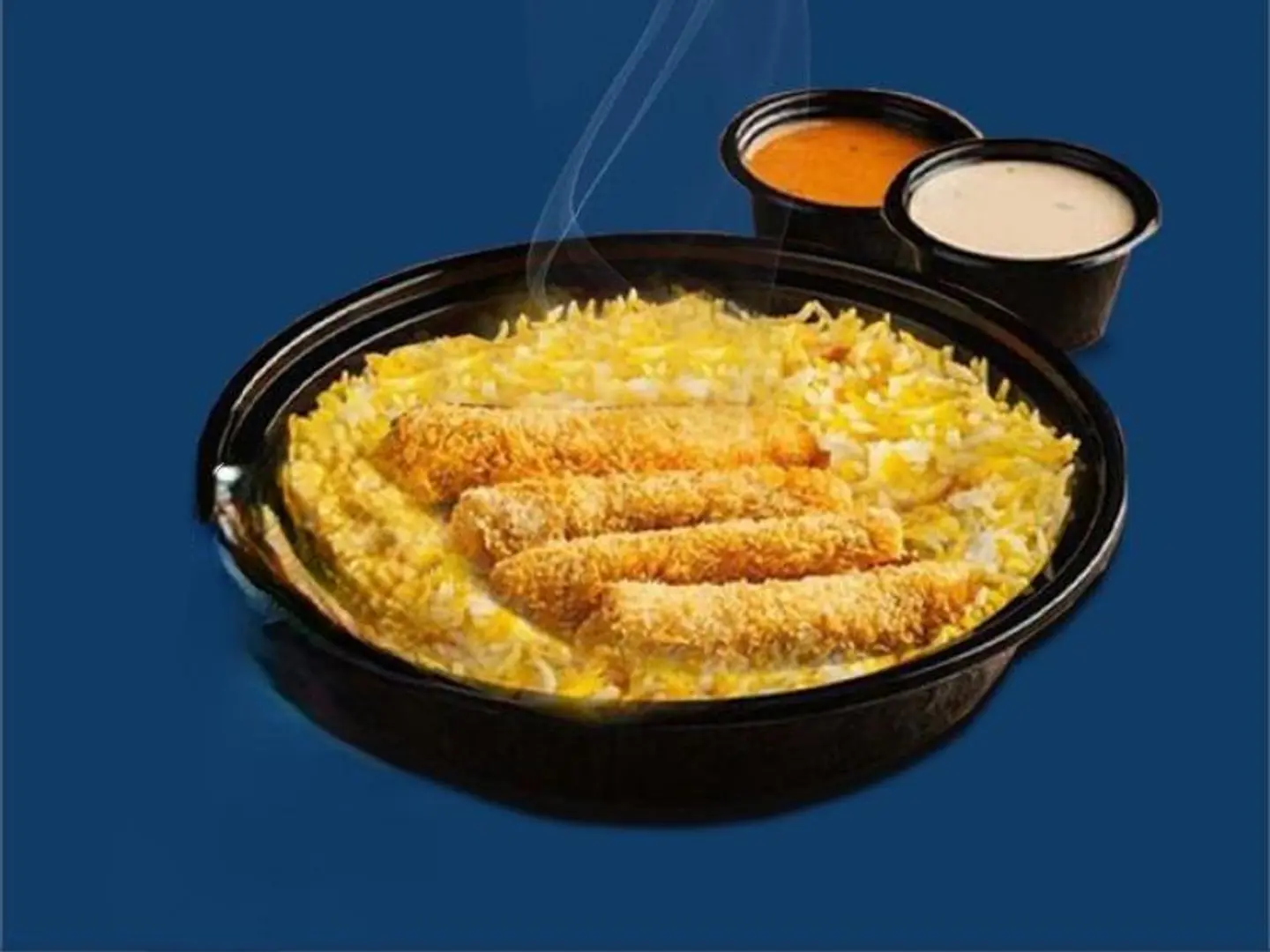 Broasted Fish Fillet With Rice