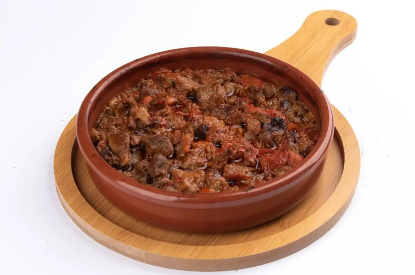 Oven Baked Beef Pieces With Tomato