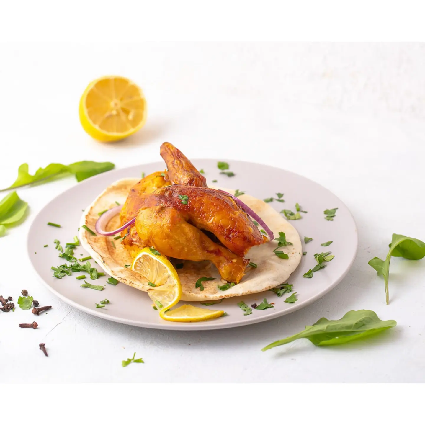 نصف حبة دجاج شواية بدون أرز